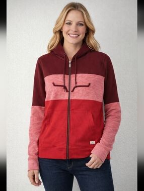 NEW Kimes Ranch Red Bandero Zip-Up Fleece Hoodies Women's Size 2XL